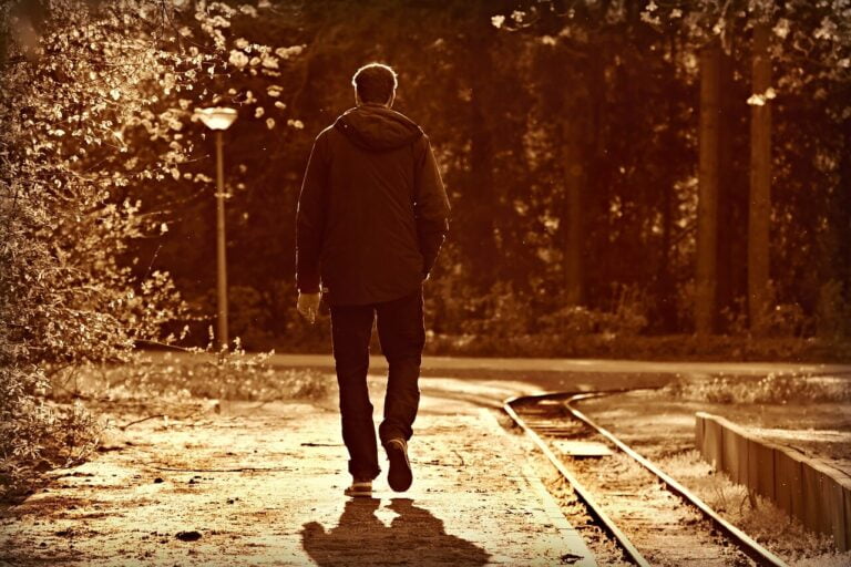 Walking Alone through crowd